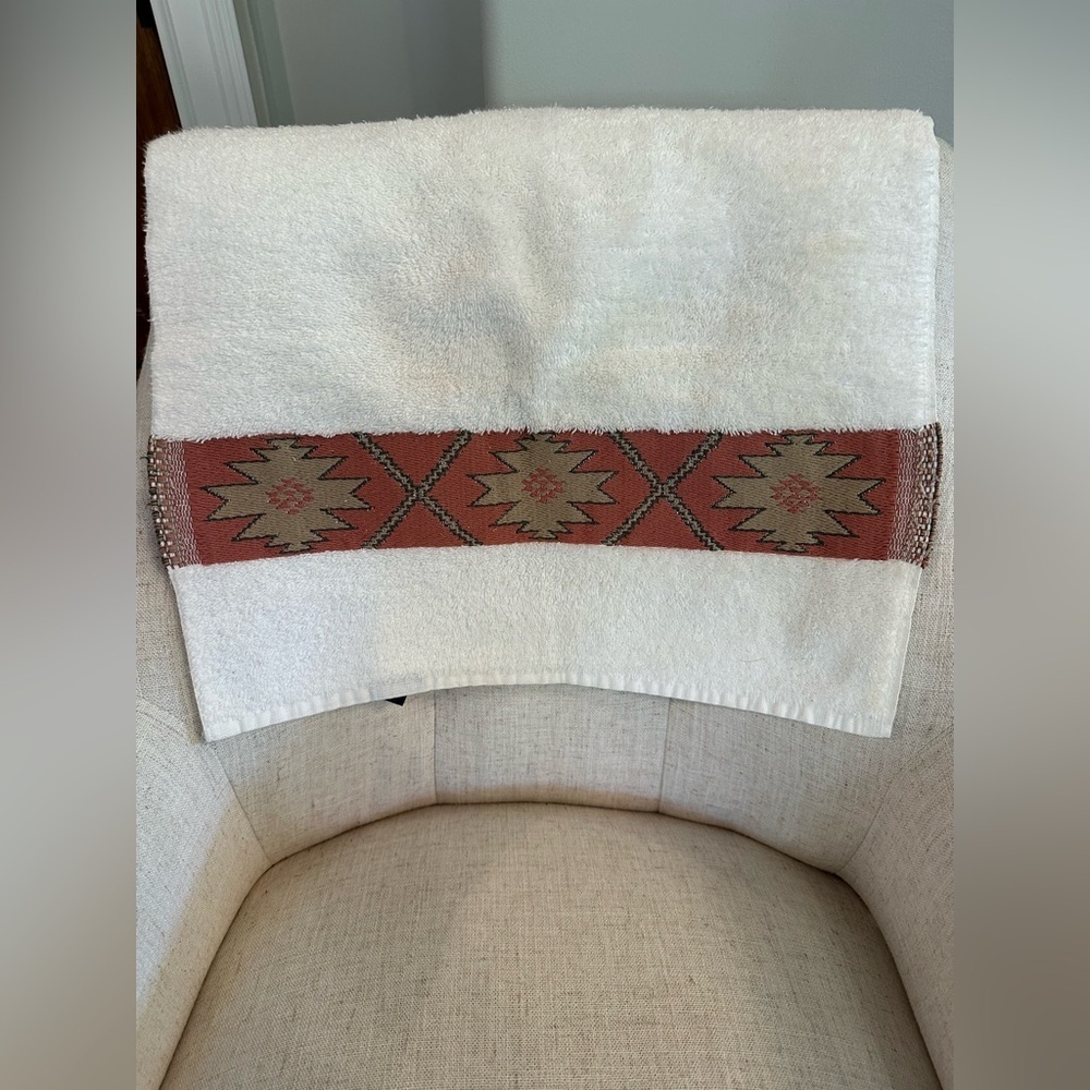Vintage Ralph Lauren Hand Towel 100% Cotton Tribal Aztec Southwest 24 x 48 90’s